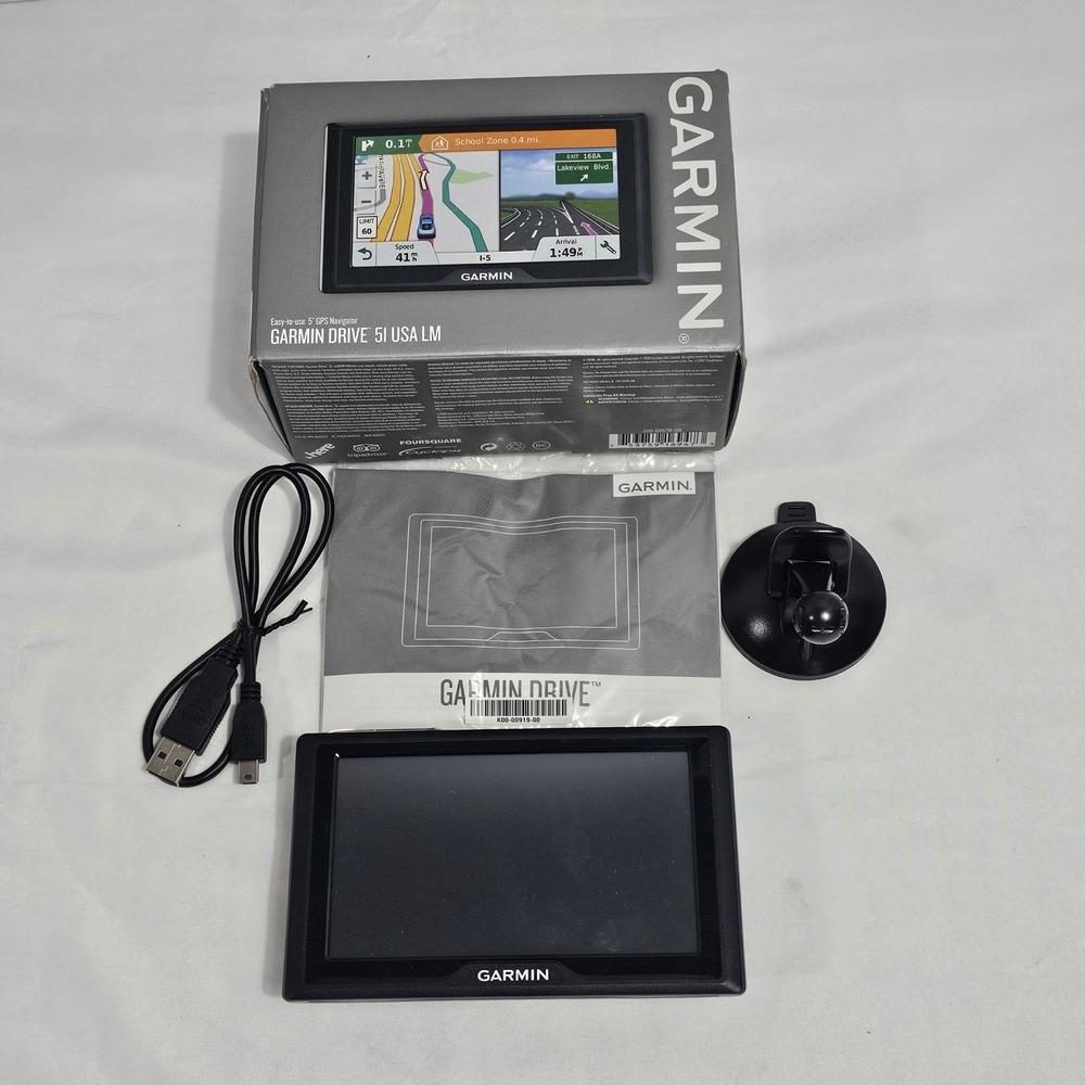 Garmin Drive 51 USA LM 5 Inch GPS Navigator with Lifetime Maps Black